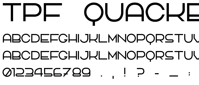 TPF Quackery font